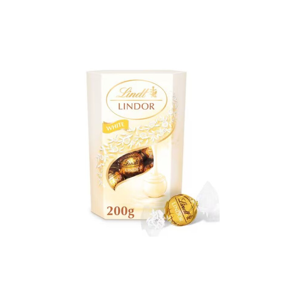 Lindt Lindor White Chocolate Truffles Carton 200G