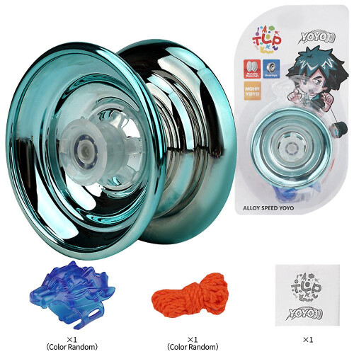 (Blue) Professional Unresponsive Yoyo, Alloy Yoyo, With Ring   Yoyo Strings