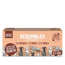 Scrumbles Natural Wet Dog Food Meaty Multipack 6x 395g