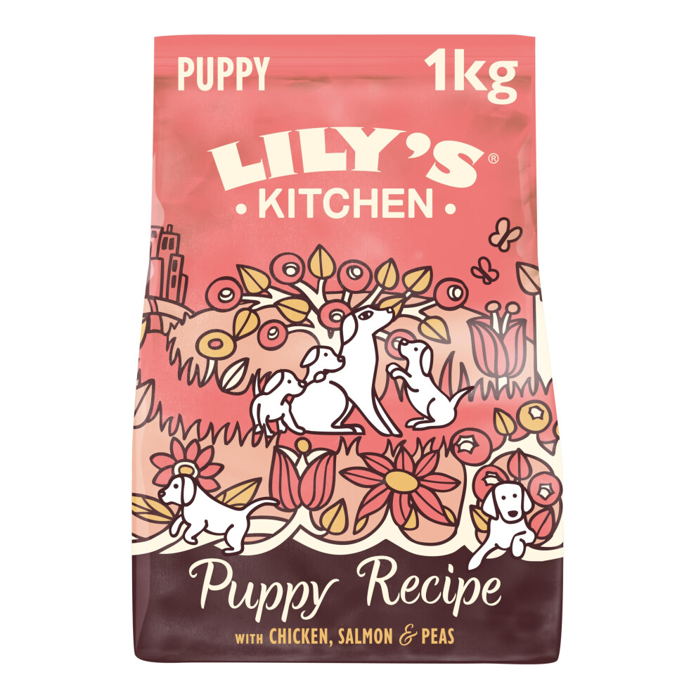 Lily's Kitchen Made with Natural Ingredients Puppy Dry Dog Food Chicken, Salmon & Peas Grain-Free Recipe 1kg