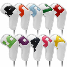 (Multicoloured white) Golf Club Head Covers Golf Iron Covers Golf Wedge Covers Protective Covers 456789apsx