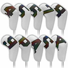 (Illusion white) Golf Club Head Covers Golf Iron Covers Golf Wedge Covers Protective Covers 456789apsx
