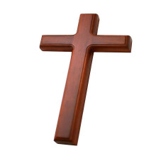 Decorative Wooden Cross Antique Handmade Wall Hanging Jesus Cross Holy Cross Wall Art 32cm