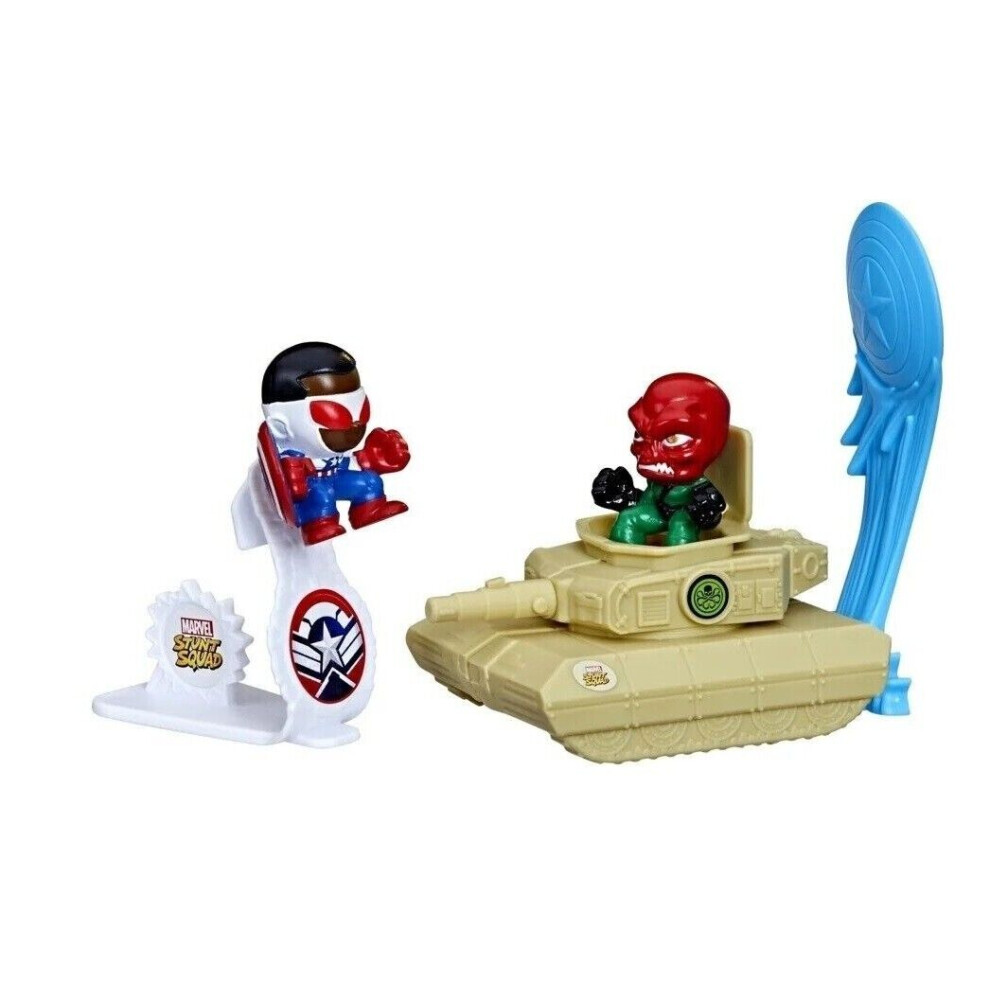 Hasbro (Captain America Vs Skull) Marvel Avengers Superhero Stunt Squad Figures Red