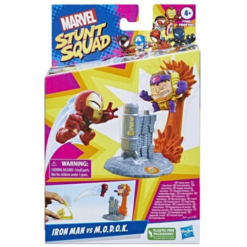 Hasbro (Iron Man Vs M.O.D.O.K.) Marvel Avengers Superhero Stunt Squad Figures 2
