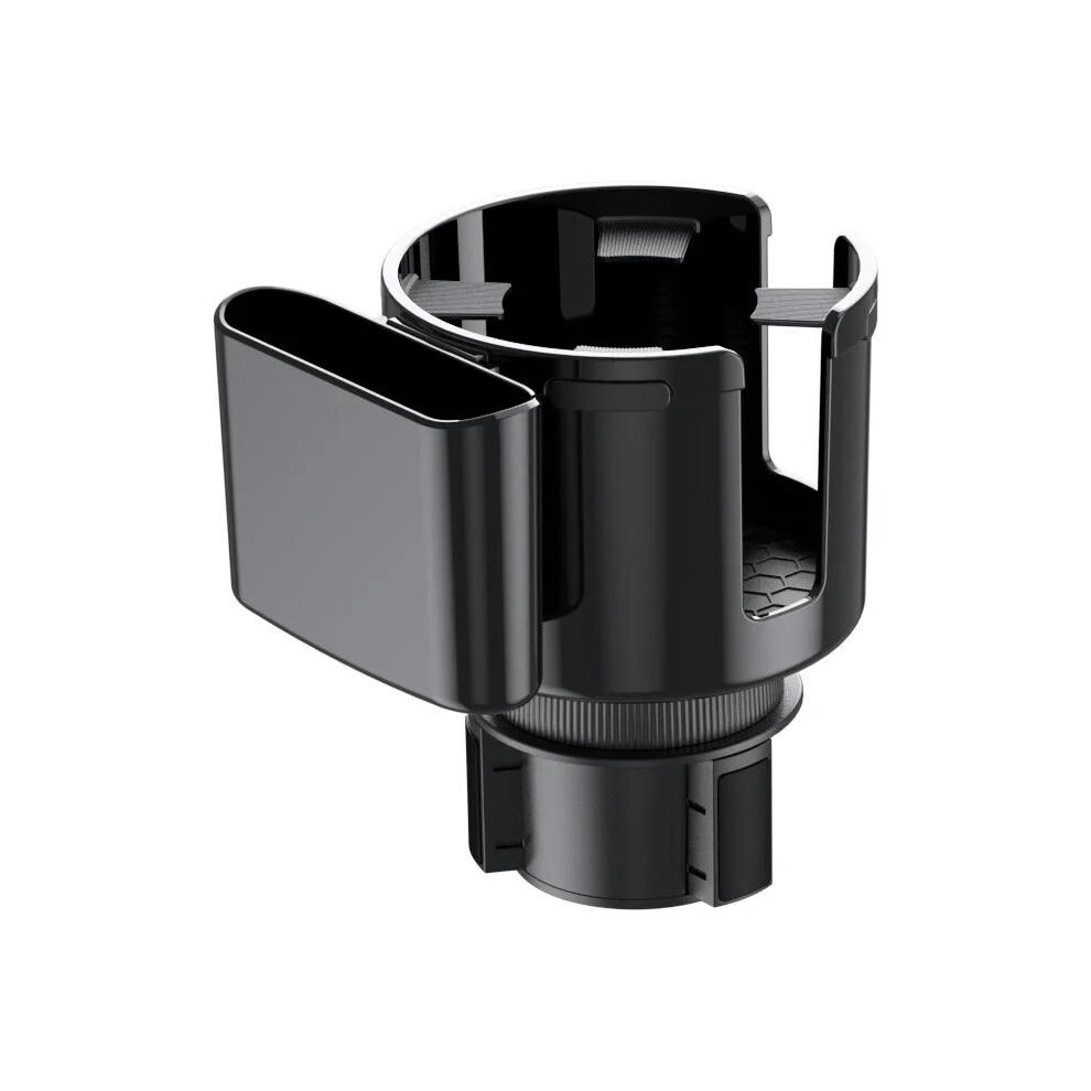 (Black) Car Cup Holder Expander Cupholder Adapter Multipurpose Auto Interior Expandable Organizer Storage Accessories With Phone Holder