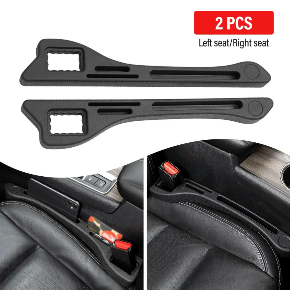 (2PCS Black) Car Seat Gap Filler Side Seam Plug Strip Styling Seat Gap Leak-proof Filling Strip Universal Interior Decoration Auto Accsesory