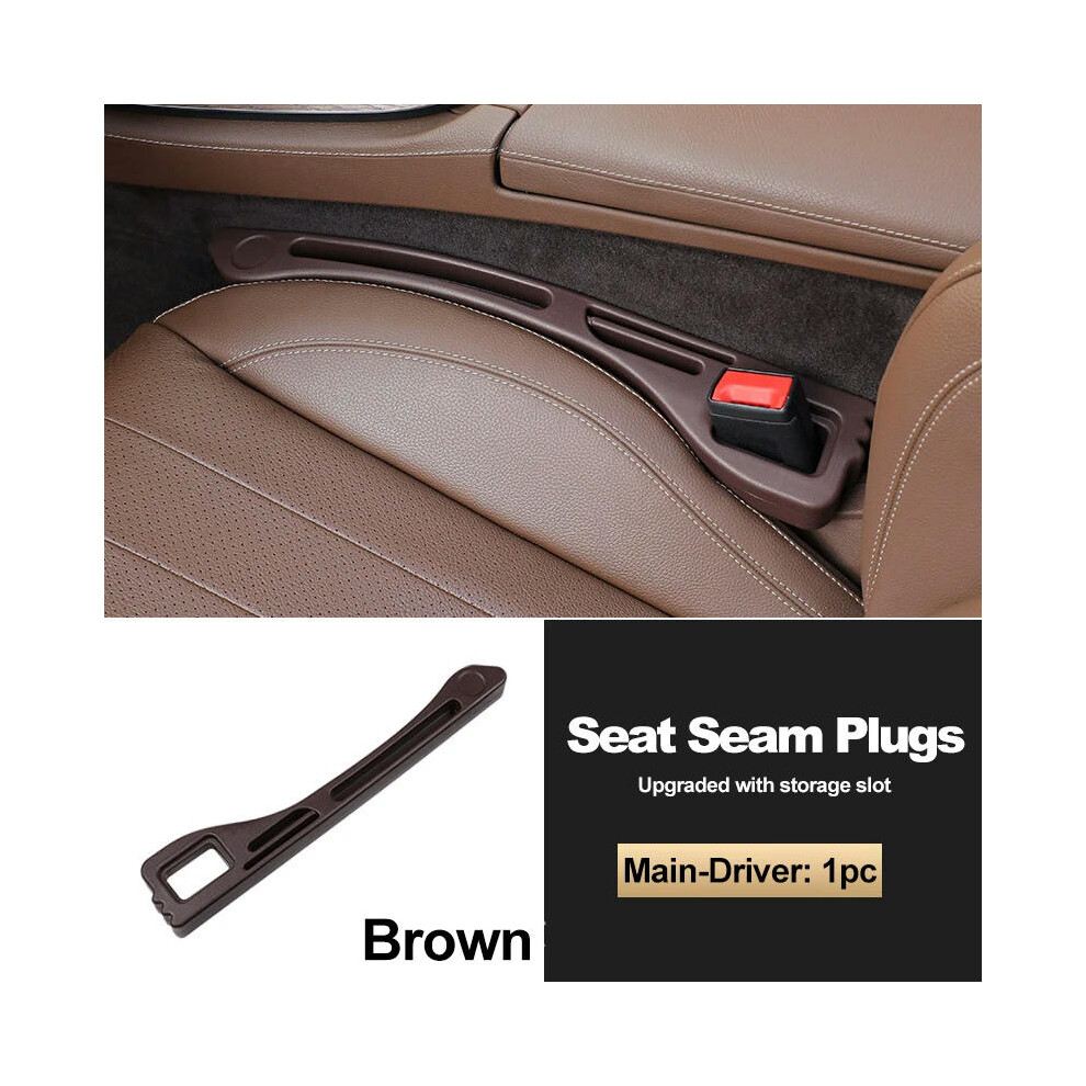 (1Pc Brown Left) Car Seat Gap Filler Side Seam Plug Strip Styling Seat Gap Leak-proof Filling Strip Universal Interior Decoration Auto Accsesory