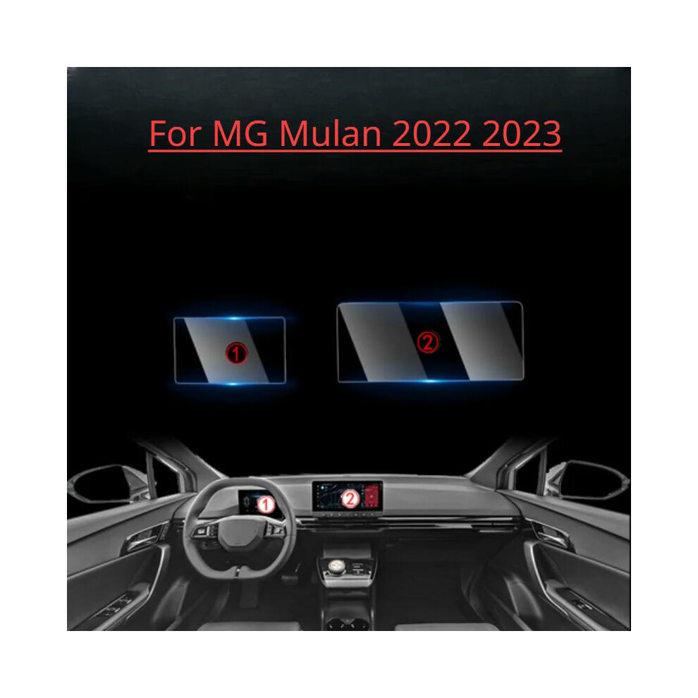 (Mulan  MG4-2) Car Interior Dashboard Navigation Automotive Interior Screen Protective Film TPU Anti-Scratch Sticker For MG Mulan MG4 2022 2023