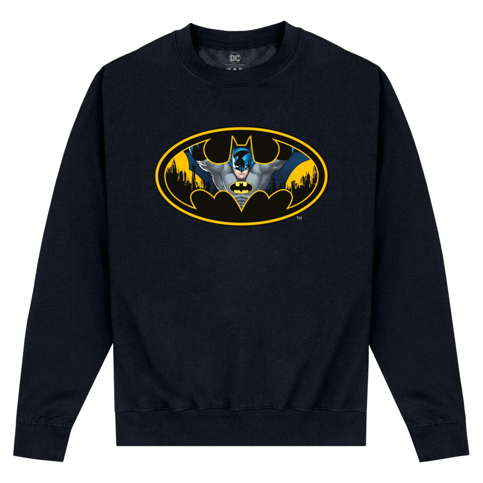 (M, Black) Batman Unisex Adult Gotham Sweatshirt