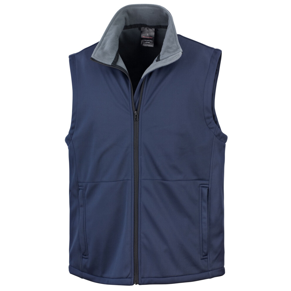 (S, Navy) Result Core Unisex Adult Softshell Gilet