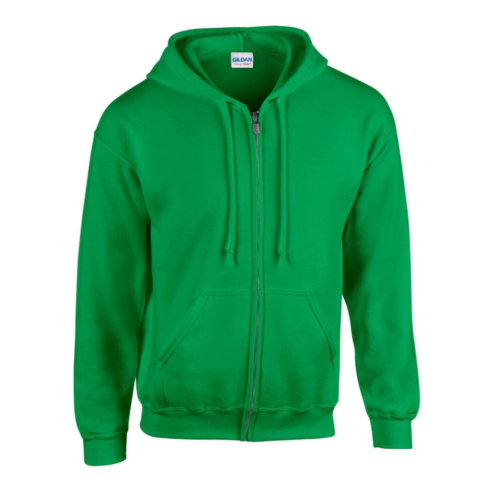 (M, Irish Green) Gildan Mens Heavy Blend Full Zip Hoodie