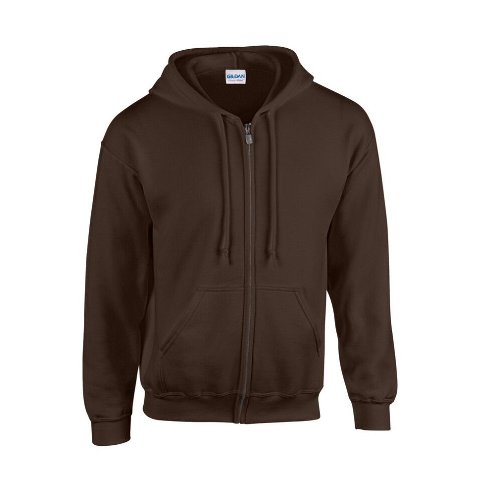(XXL, Dark Chocolate) Gildan Mens Heavy Blend Full Zip Hoodie