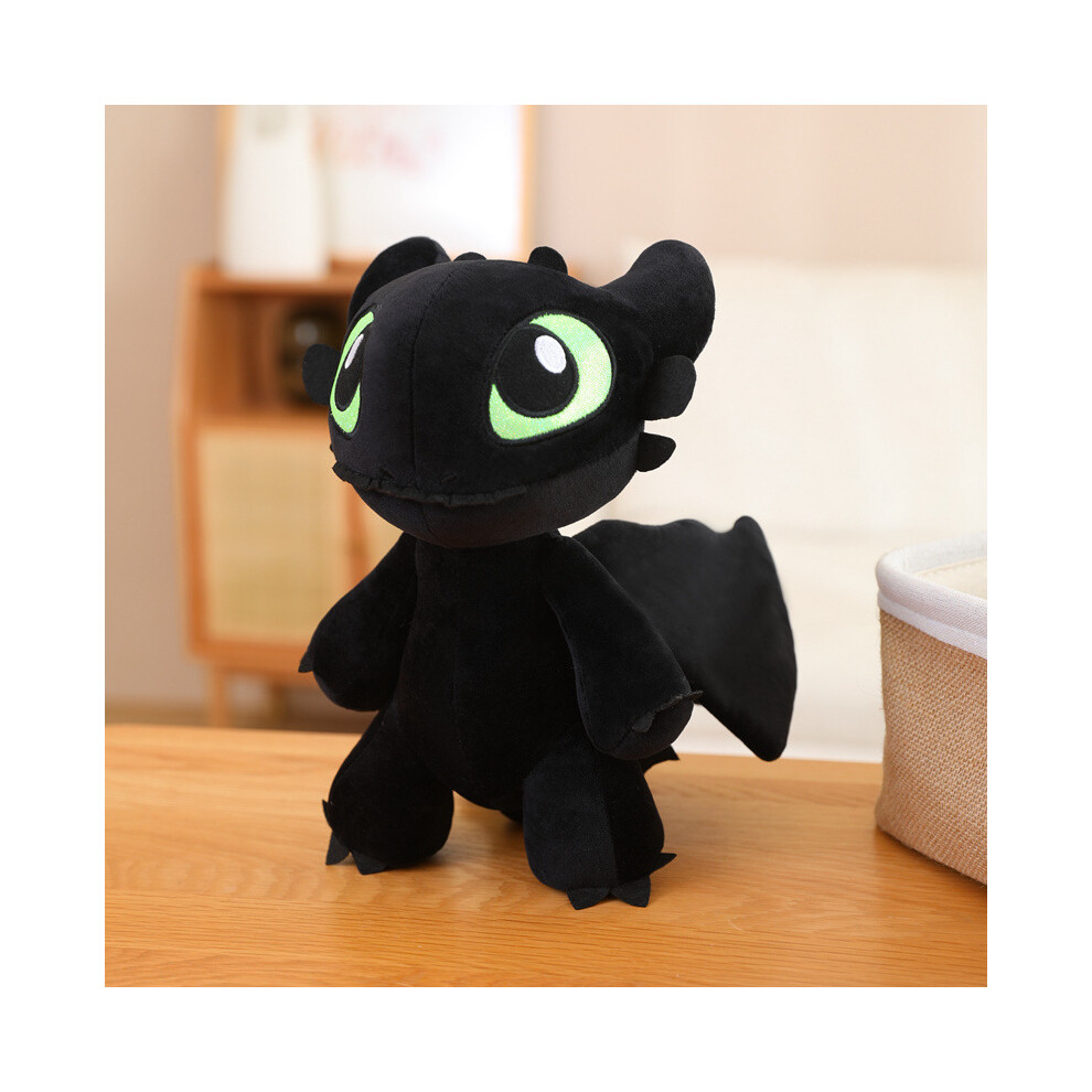 (Black, 30cm) How to Train Your Dragon Toothless Light&Night Fury Soft Toy Plush Doll-image-OPC-PDT5JTR-NEW