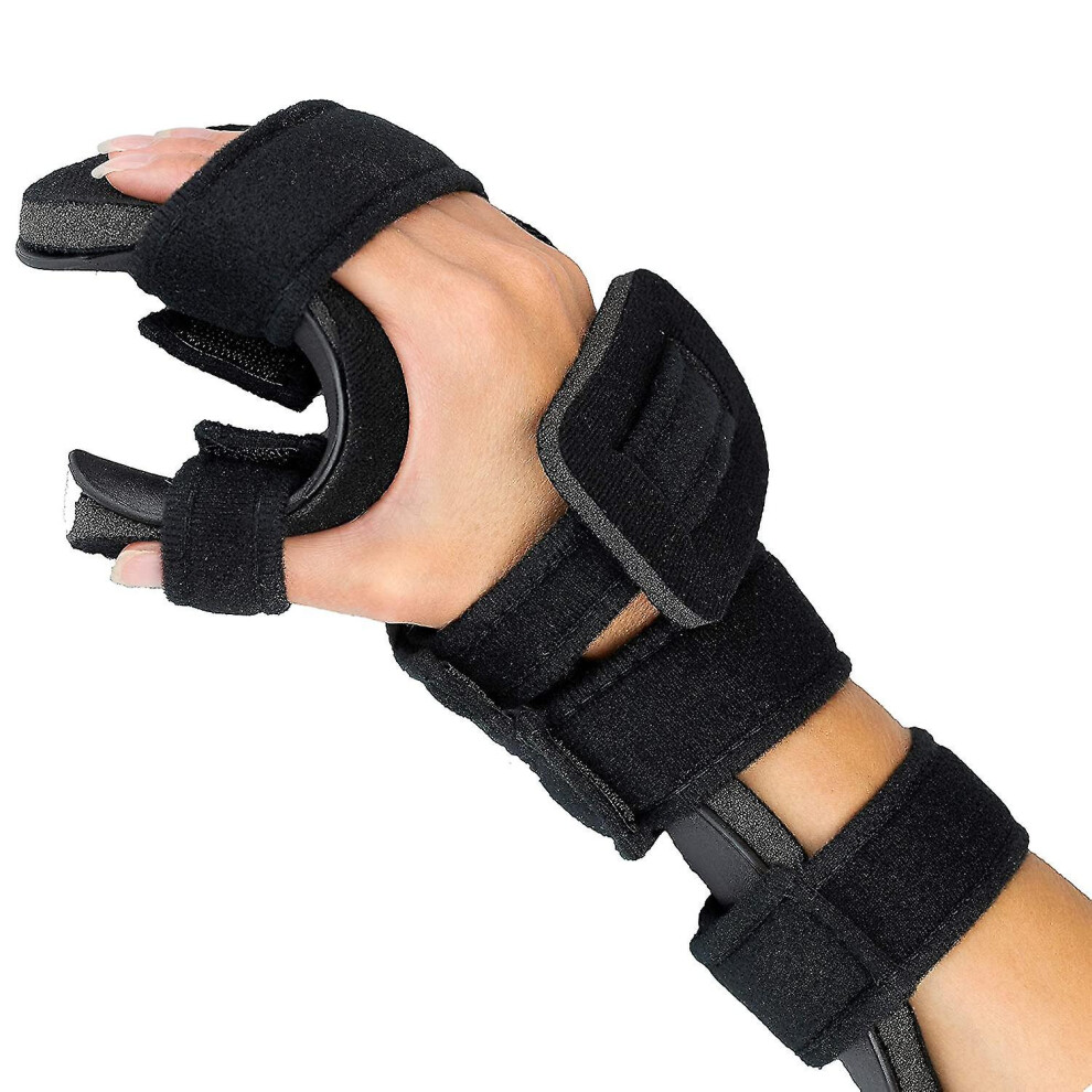 Stroke Hand Splint- Soft Resting Hand Splint Compatible With Flexion Contractures, Comcompatible Withtably Stretch And Rest Hands Compatible With Long