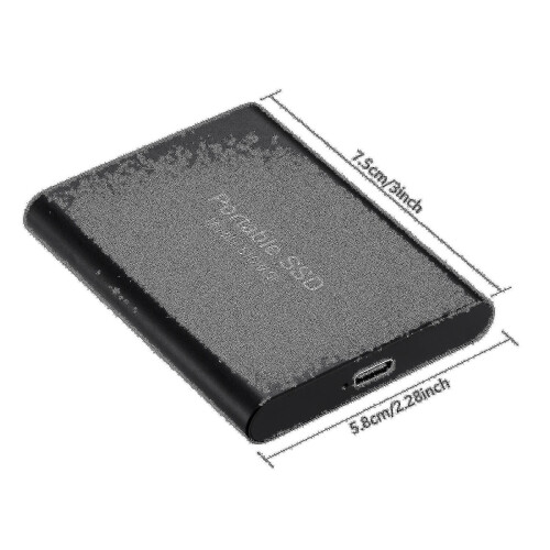 External Hard Drive 2tb Portable Waterproof And Shockproof -black 2