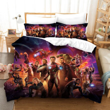 (Style 25, Double(200X200CM/3PCS)) Avengers anime Bedding Single Double Duvet Cover