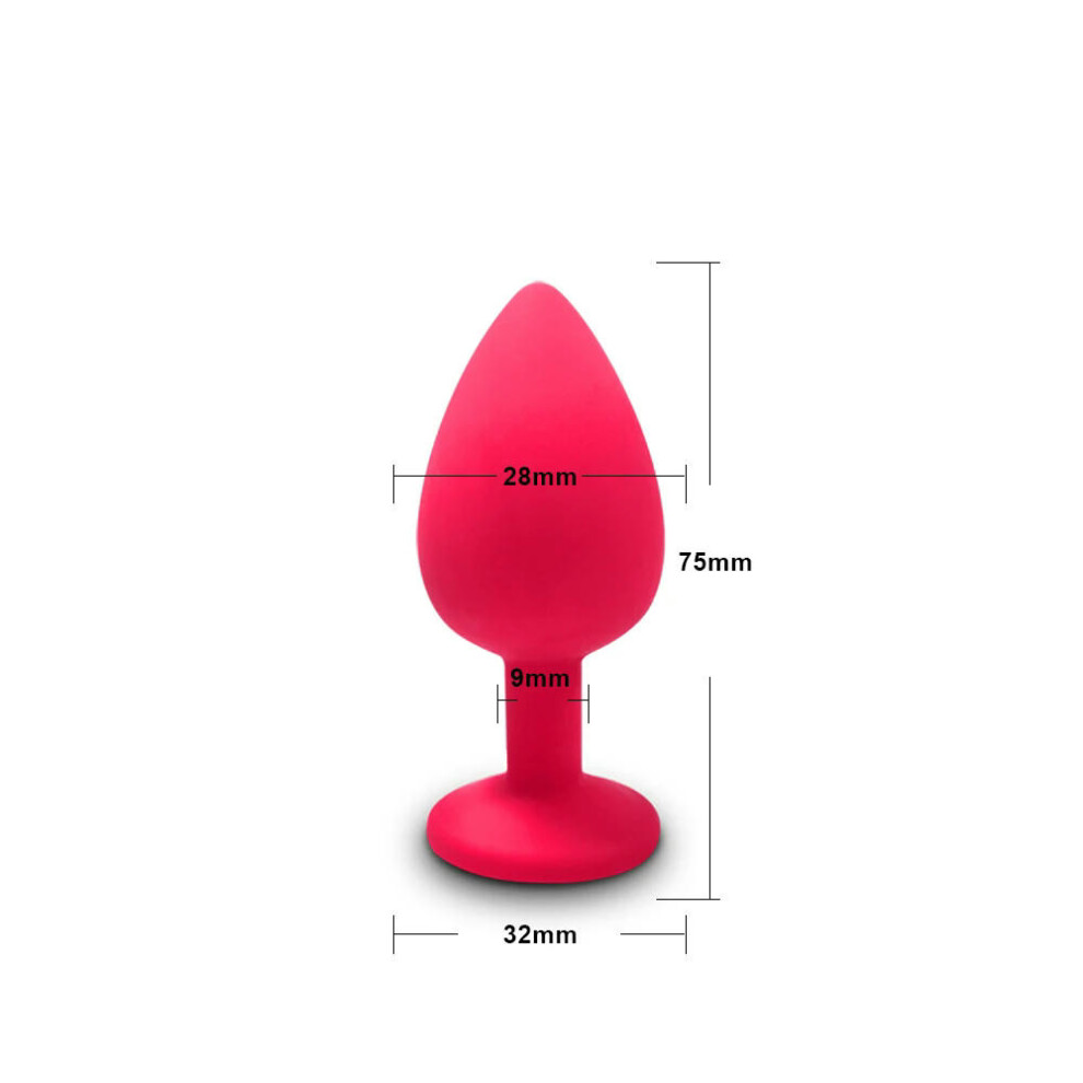 (AP-S-RD) Silicone Butt Plug Anal Plug Unisex Sex Stopper 3 Different Size Adult Toys for Men/Women Anal Trainer for Couples