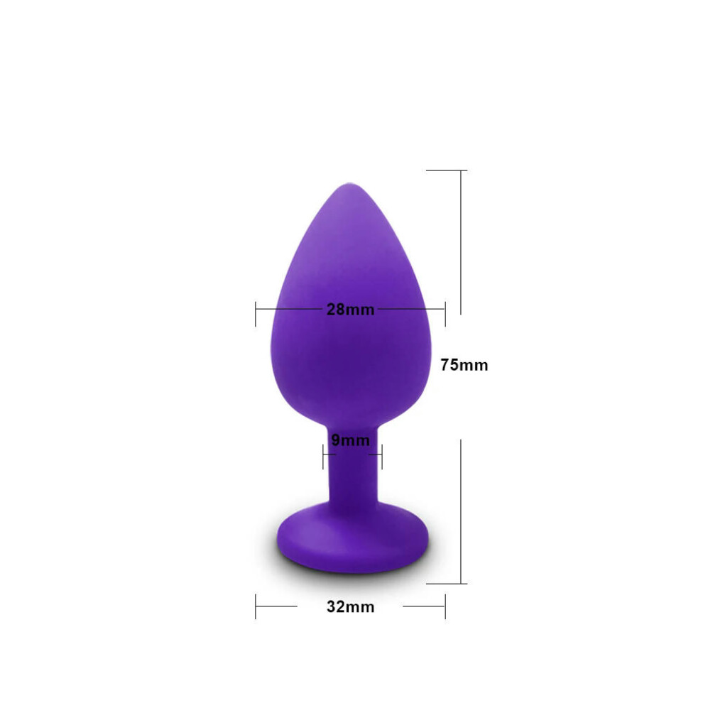 (AP-S-PU) Silicone Butt Plug Anal Plug Unisex Sex Stopper 3 Different Size Adult Toys for Men/Women Anal Trainer for Couples