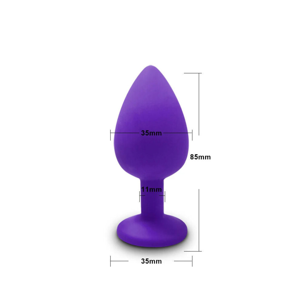 (AP-M-PU) Silicone Butt Plug Anal Plug Unisex Sex Stopper 3 Different Size Adult Toys for Men/Women Anal Trainer for Couples