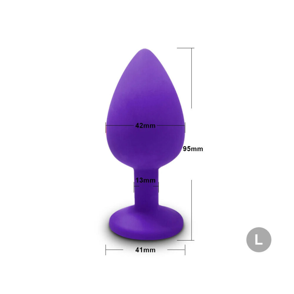 (AP-L-PU) Silicone Butt Plug Anal Plug Unisex Sex Stopper 3 Different Size Adult Toys for Men/Women Anal Trainer for Couples