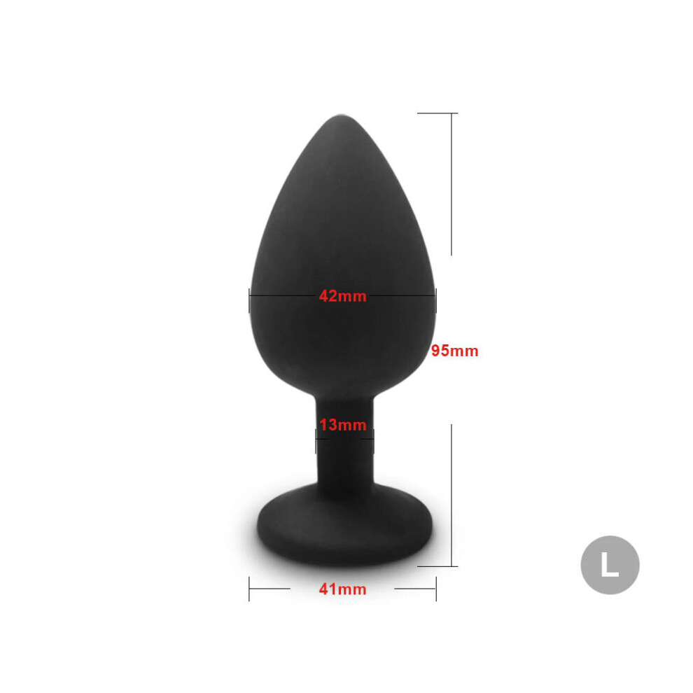 (AP-L-BK) Silicone Butt Plug Anal Plug Unisex Sex Stopper 3 Different Size Adult Toys for Men/Women Anal Trainer for Couples