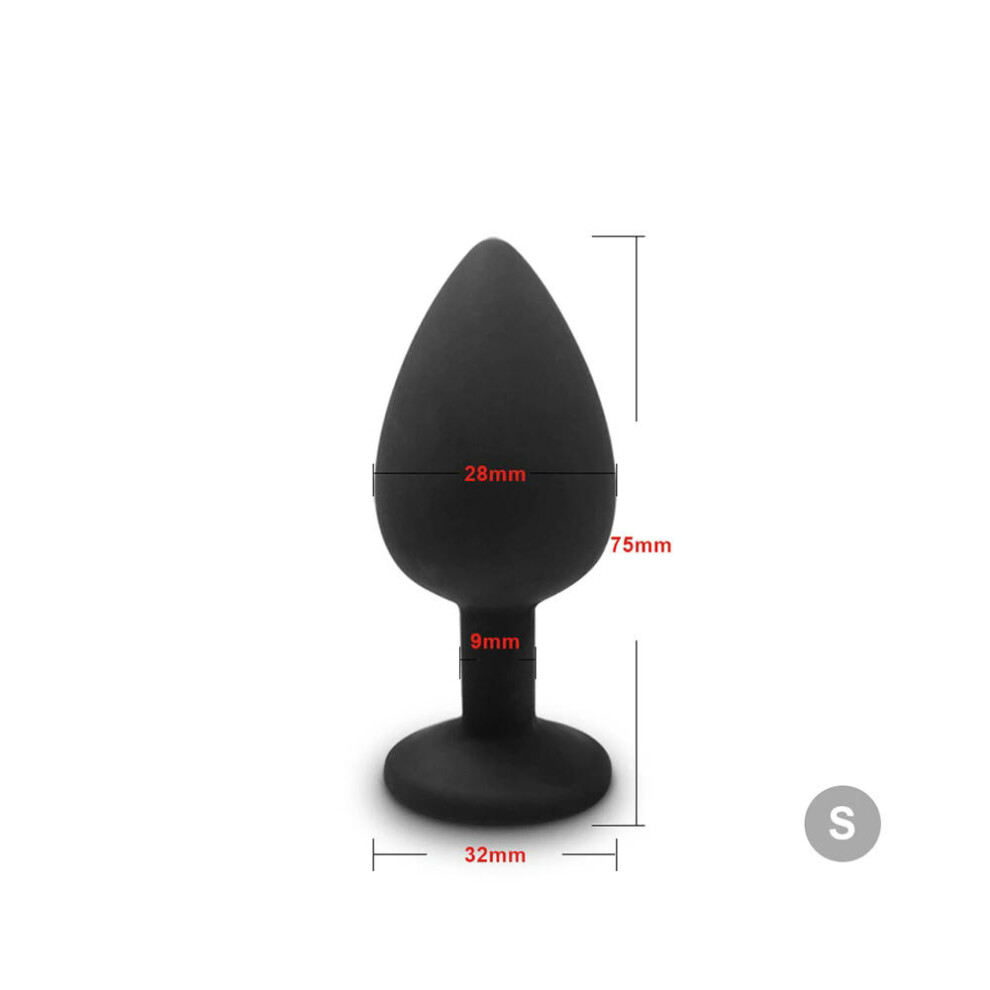 (AP-S-BK) Silicone Butt Plug Anal Plug Unisex Sex Stopper 3 Different Size Adult Toys for Men/Women Anal Trainer for Couples