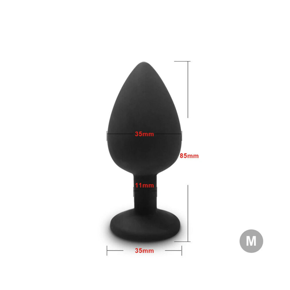 (AP-M-BK) Silicone Butt Plug Anal Plug Unisex Sex Stopper 3 Different Size Adult Toys for Men/Women Anal Trainer for Couples