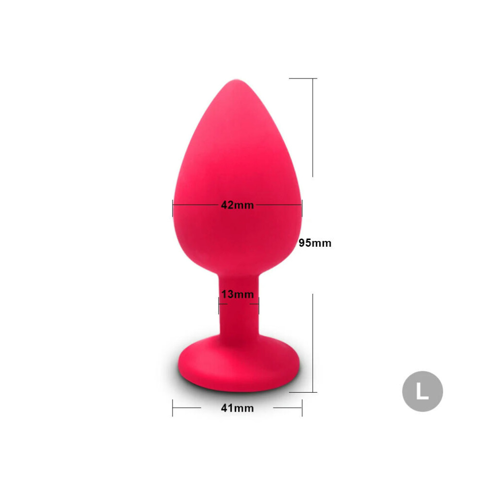 (AP-L-RD) Silicone Butt Plug Anal Plug Unisex Sex Stopper 3 Different Size Adult Toys for Men/Women Anal Trainer for Couples