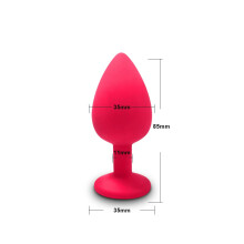 (AP-M-RD) Silicone Butt Plug Anal Plug Unisex Sex Stopper 3 Different Size Adult Toys for Men/Women Anal Trainer for Couples