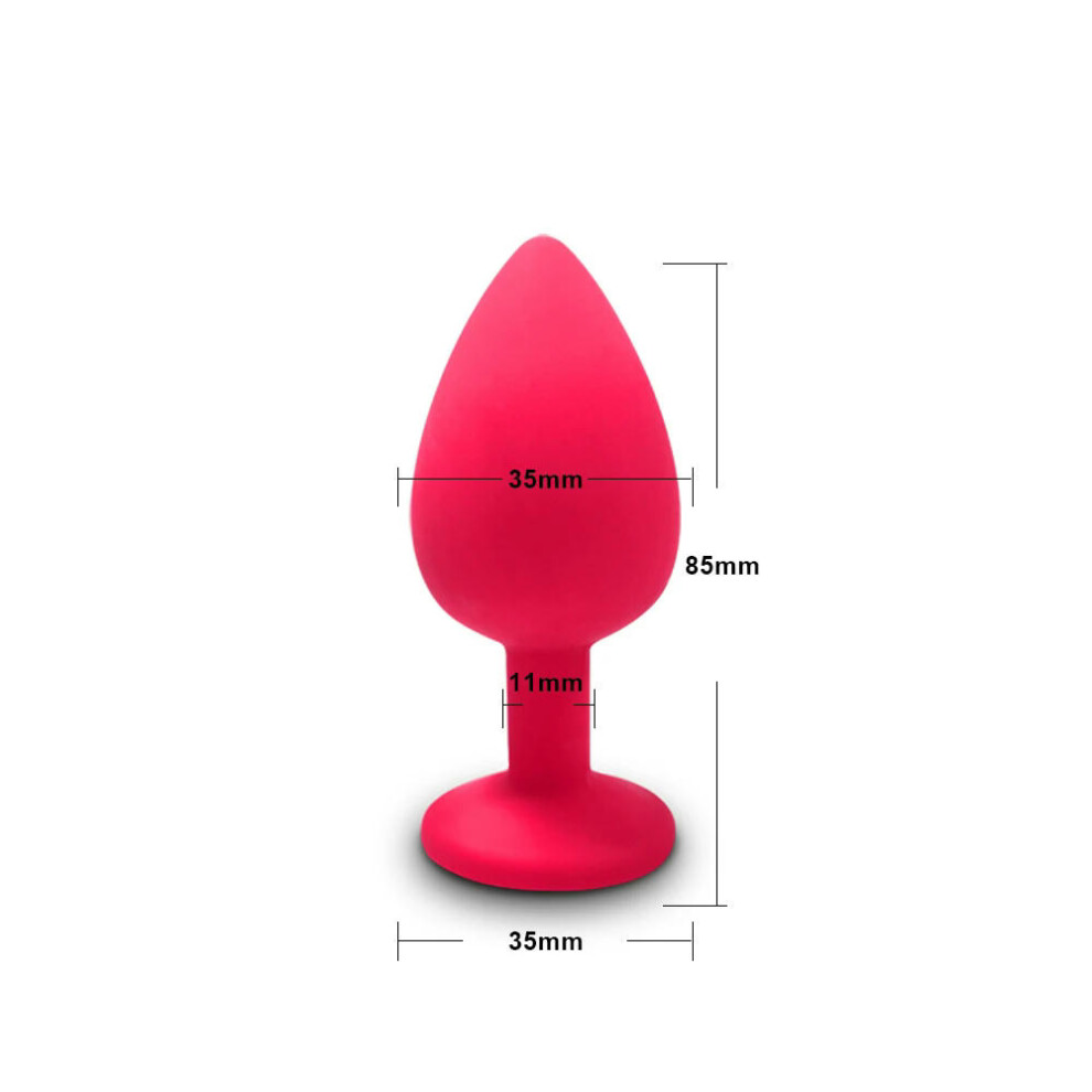 (AP-M-RD) Silicone Butt Plug Anal Plug Unisex Sex Stopper 3 Different Size Adult Toys for Men/Women Anal Trainer for Couples