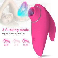 (Red) Sucking Vibrator Sex Toy for Women Vibrating clit Sucker Clitoris Stimulator Oral Vacuum Suction vibration for Female Adults