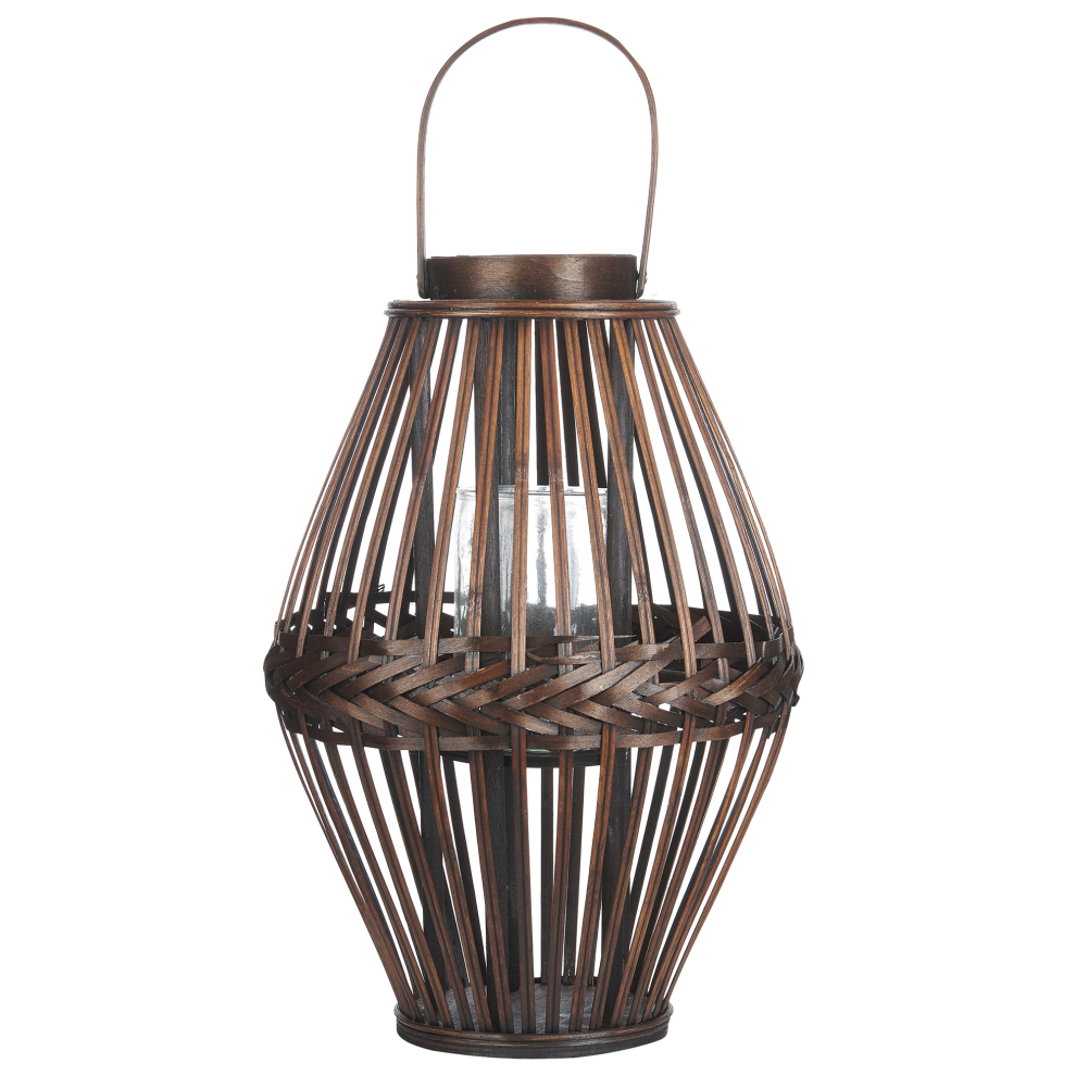 Lantern PANAT Wood 43 cm Dark Brown