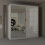 MN Furniture (150 cm ) Modern White High Gloss Sliding Mirror Wardrobe 2