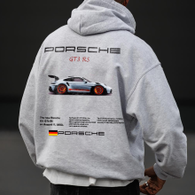 (Grey 1, XL) Porsche 911 Hoodie, Car Sweatshirt Hoodie, Unisex Oversize Hoodie Shirt Top