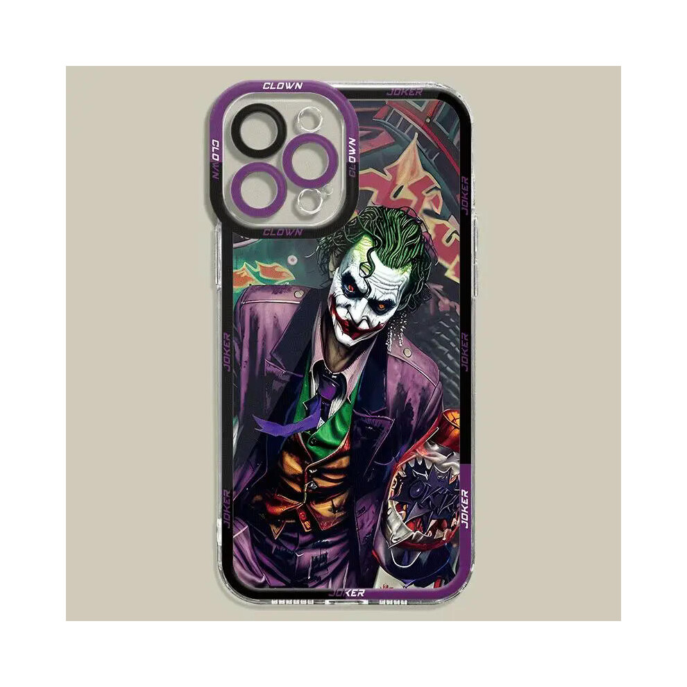 (iPhone 15 Pro Max, X06) DC Movie J-Joker Phone Case for Apple iPhone 15 Pro Max 13 14 Plus 12 Mini 11 Pro XR 8 SE 7 6S XS MAX Matte Shockproof Cover