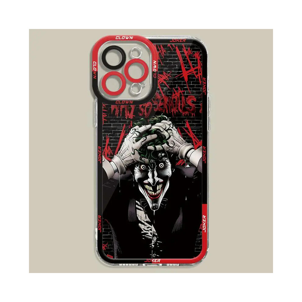 (iPhone X XS , X03) DC Movie J-Joker Phone Case for Apple iPhone 15 Pro Max 13 14 Plus 12 Mini 11 Pro XR 8 SE 7 6S XS MAX Matte Shockproof Cover