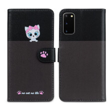 (Gray ) Case for Samsung Galaxy S20 Flip Cover Simple Business Shockproof Wallet Leather Case
