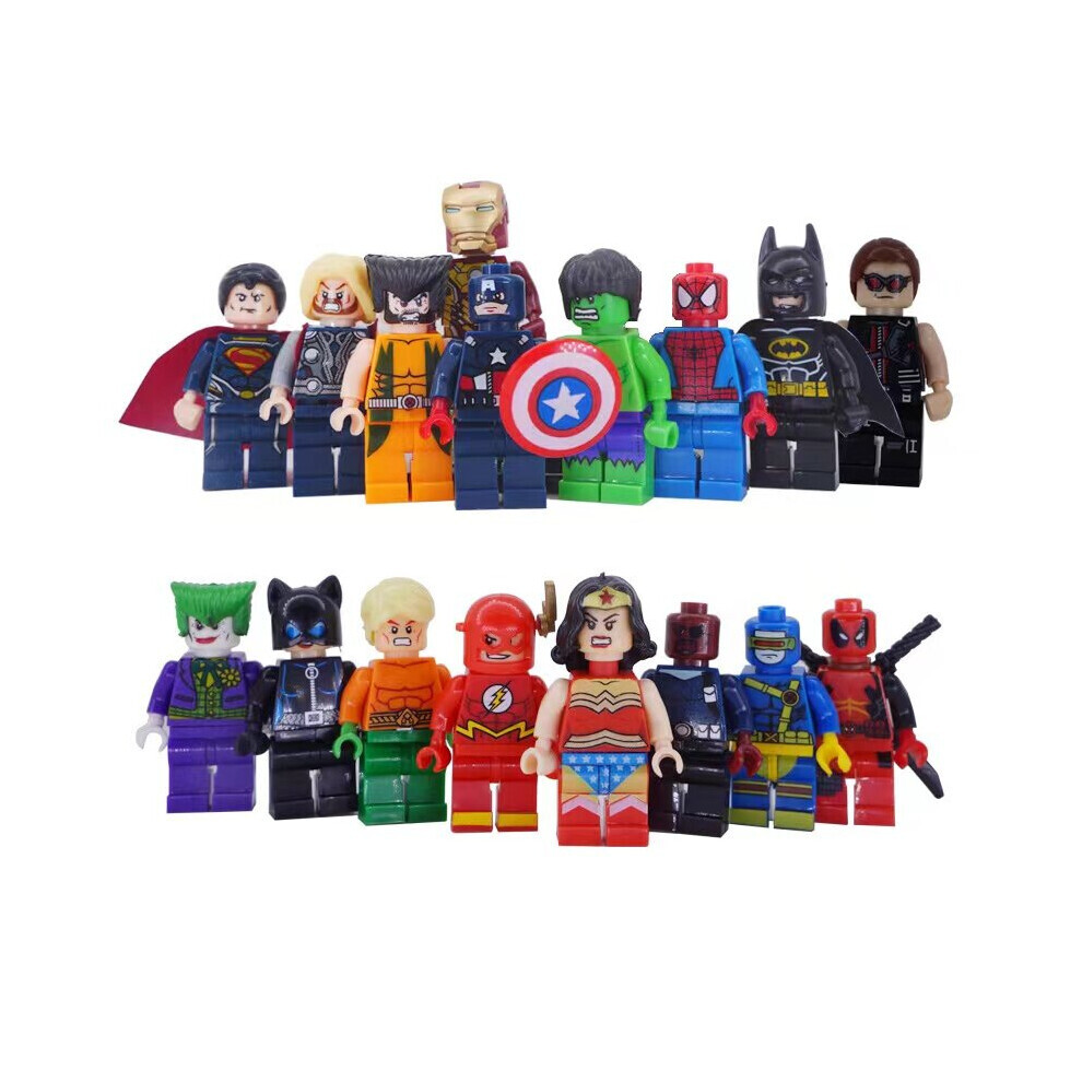 16pcs Marvel Avengers Super Heroes Mini Figures Dc Set