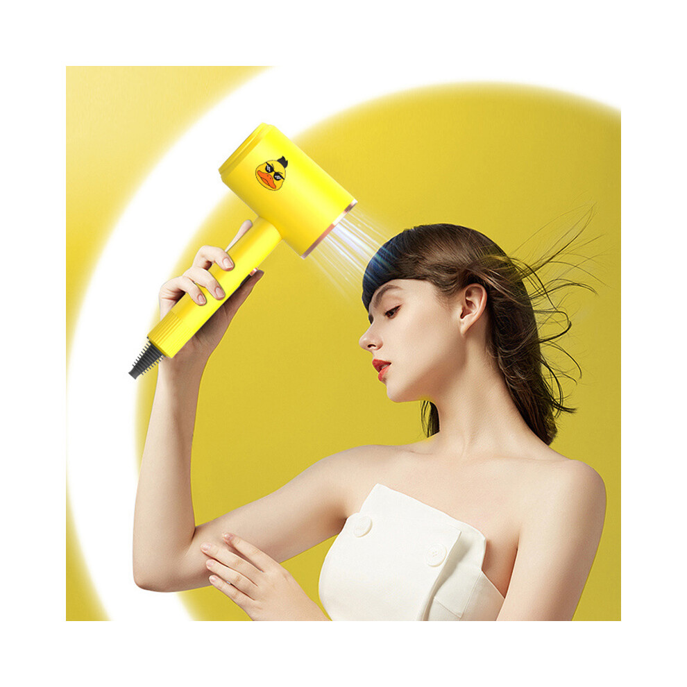 Yellow Hair Dryer Little Duck Pattern Cold Hot Air Highpower Household 220V