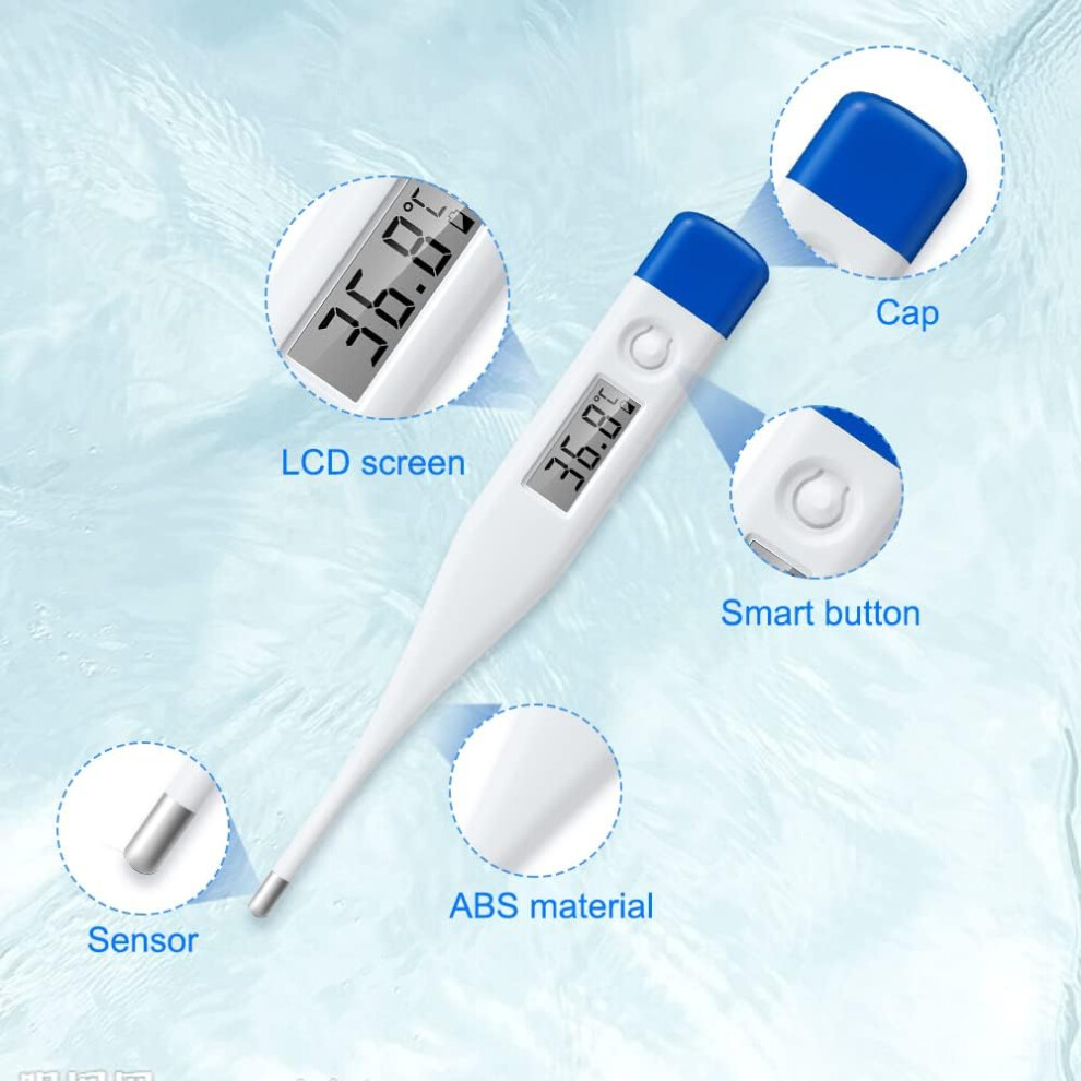Berrcom Digital Thermometer For Adults And Babies Oral, Underarm And Rectal Medical Thermometer For Fever Kids With Fever Alarm