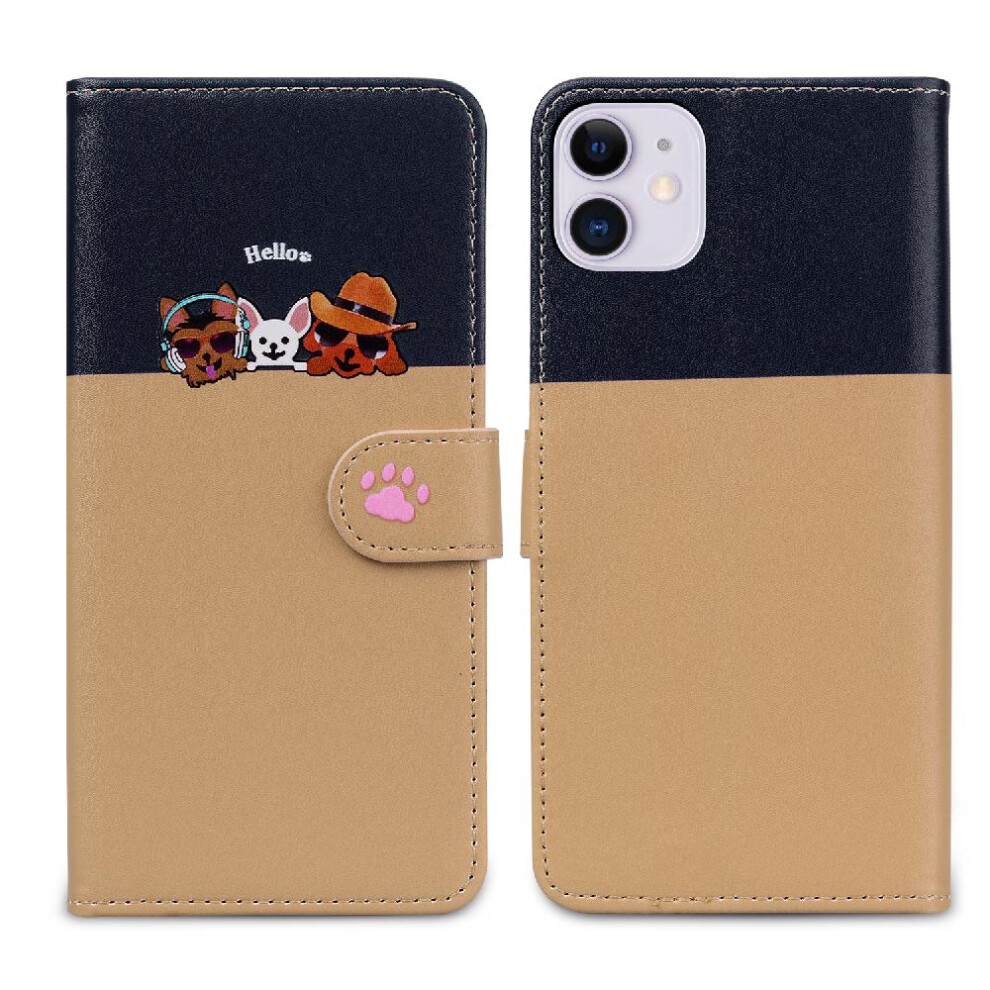 (Brown) Case For Iphone 11 Leather Case Flip Cover Shockproof Wallet Simple Business Brown 764762680657