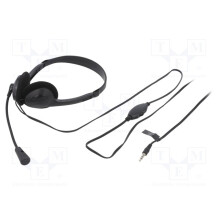 PC-Headset Stereo mit Mikrofon 1x3,5-mm-Anschluss
