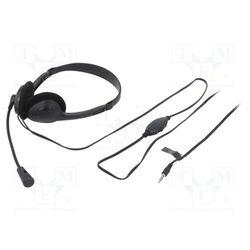 PC-Headset Stereo mit Mikrofon 1x3,5-mm-Anschluss