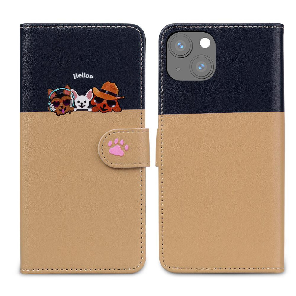 (Brown) Case For Iphone 13 Leather Case Shockproof Flip Cover Simple Business Wallet Brown 764762681135