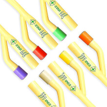 (14 Fr) 12 Pcs Latex Disposable Medical Urethral Catheters Sterilization Double Way Foley Inserted Tube Urine Catheter With Soft Valve