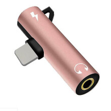 (Black) For Iphone 8 7 Plus X Lightning To 3.5mm Aux Earphone Charger Jack Adapter