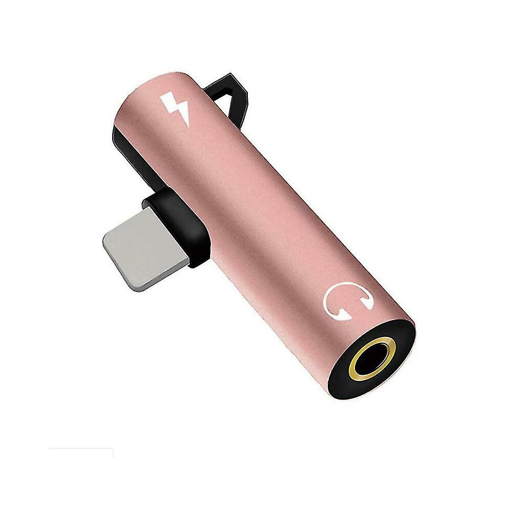 (Black) For Iphone 8 7 Plus X Lightning To 3.5Mm Aux Earphone Charger Jack Adapter Black 6956163371430
