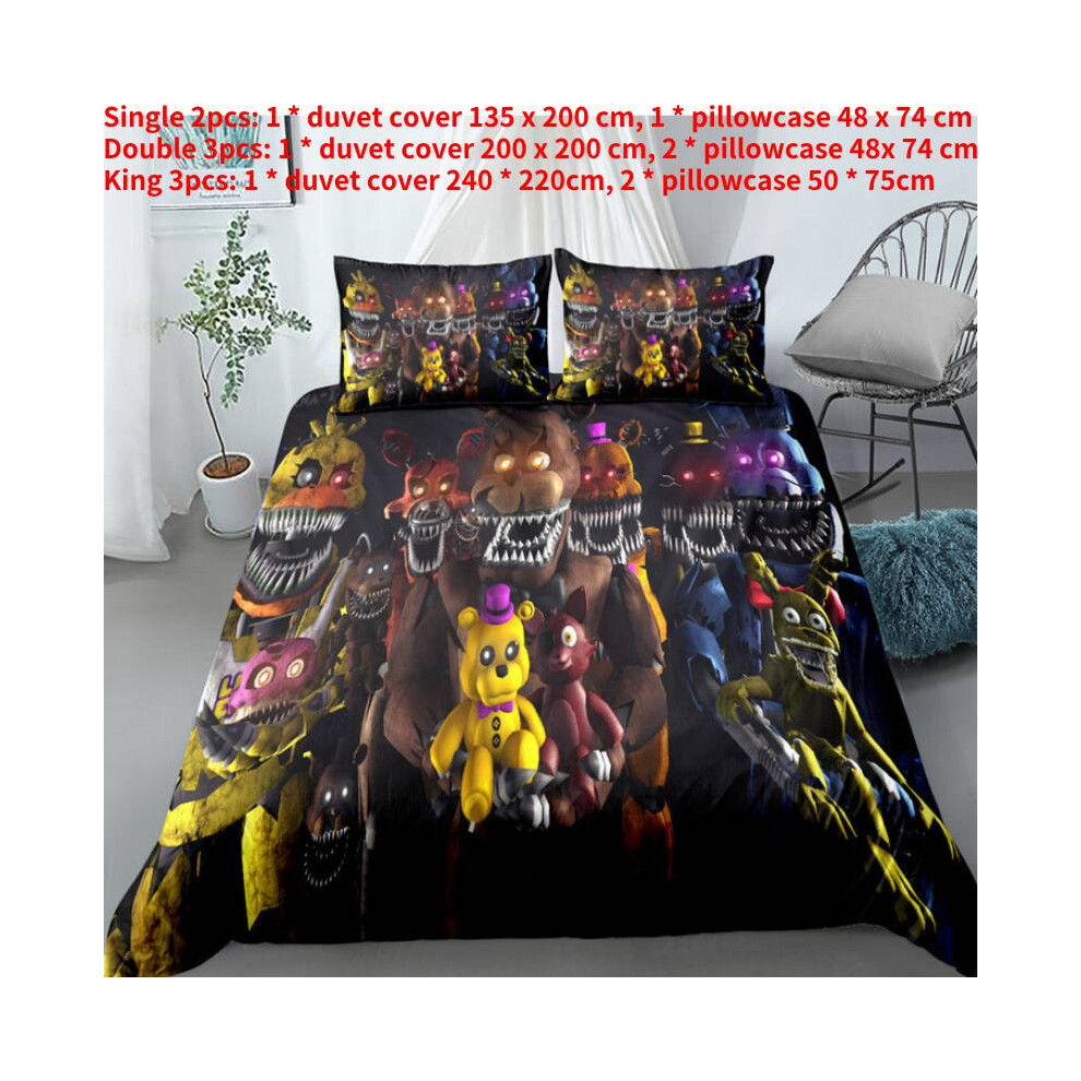Five Nights At Freddy Cartoon Bedding Single Double Duvet Cover Household Goods