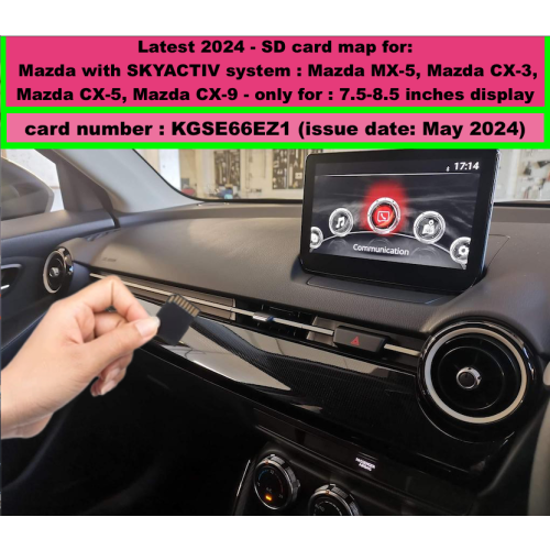 MAZDA 2,3,6,CX-3.CX-5, CX-9, MX-5 SkyActiv SD CARD NAVIGATION MAP 2024 1